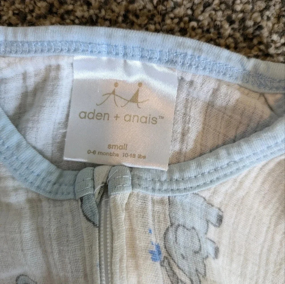 Aden + Anais Muslin Sleep Sack Neutral Elephants Small 0-6mo - Picture 2 of 3